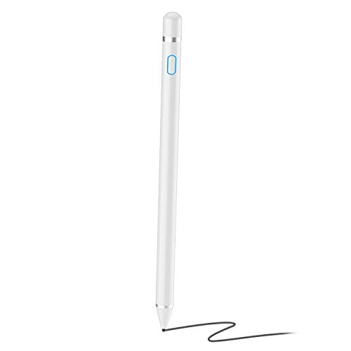 Stylus Pen for Touch Screens Active Digital Pencil 1.5mm Fine Tip Smart Pen Rechargeable Drawing Stylus Compatible with iPhone iPad Mini//Air Smartphones /& Tablets by BAGEYI White